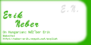 erik neber business card